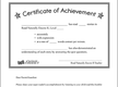 Encore II Certificate of Achievement
