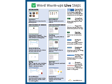 Word Warm-ups-Live Steps Poster
