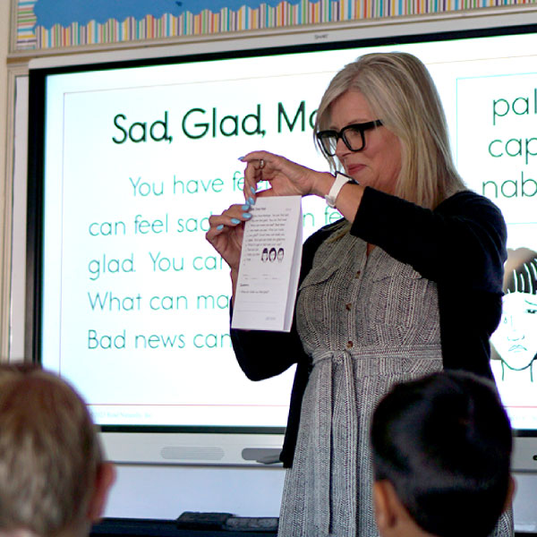 A teacher utilizing GATE+ in a classroom