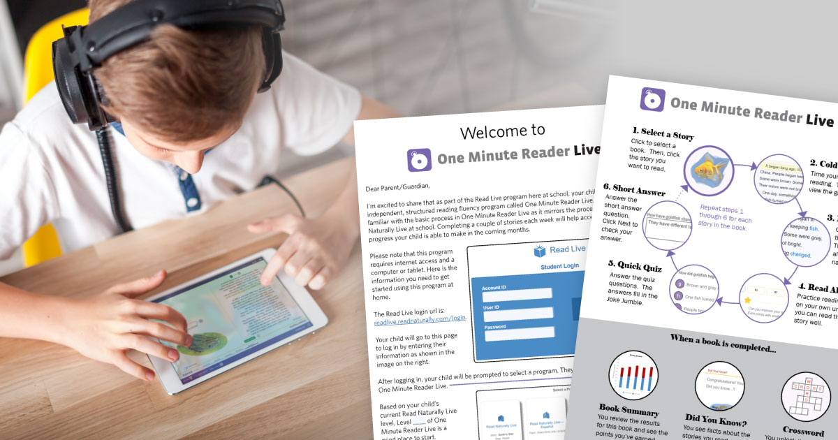 Child reading at home